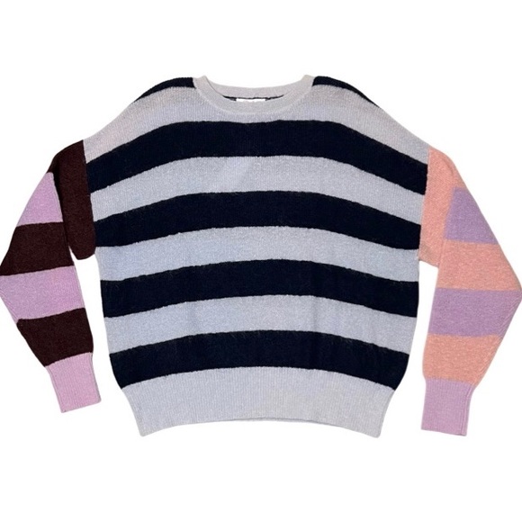 Parker NY Multicolor Striped Mohair Blend Sweater. Size S - Picture 3 of 14